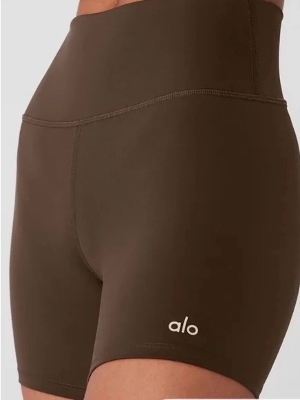 ALO Yoga High-Waist Brown Bike Shorts